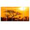 Designart - Orange Glow of African Sunset - Extra Large Wall Art Landscape